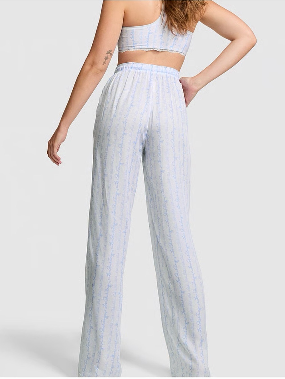 PINK X LOVESHACKFANCY SILKY SLEEP PANTS